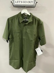 Allforth Mens Performance Outdoor Short Sleeve Shirt, Sea Turtle Size Medium