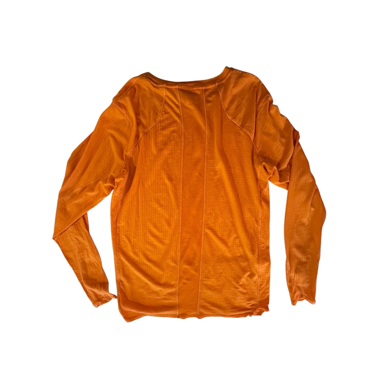 HOKA One One Orange Merino Wool Baselayer L Run Club Gorpcore Hiking Trail Shirt gallery