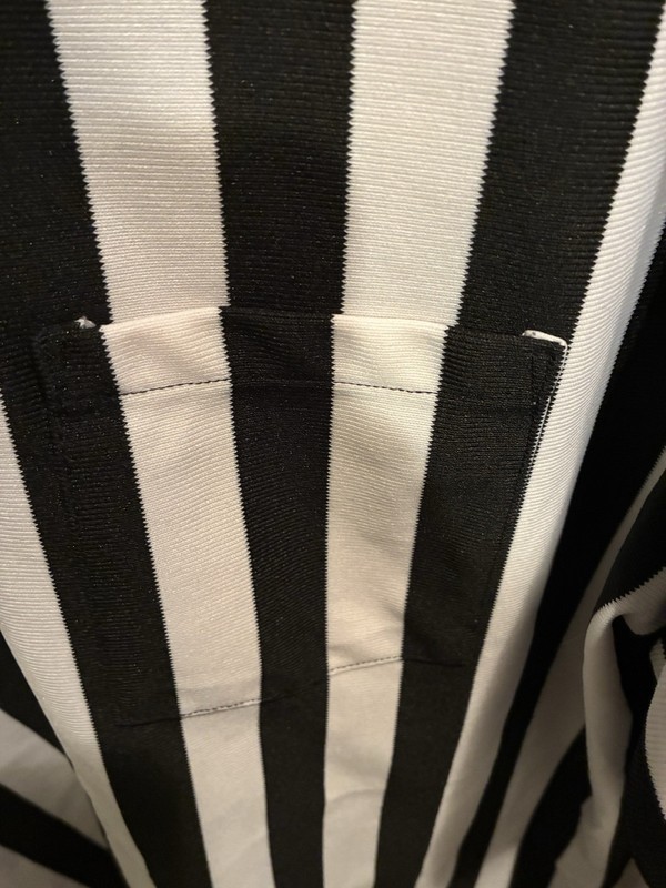 Dalco Athletic 1/4 Zip Back Judge Referee Shirt Men's XL Black/White LS USA Made gallery