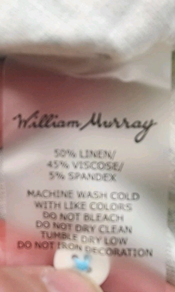 William Murray Men's Medium Linen Blend Golf Polo Hawaiian Shirt S/S Casual gallery