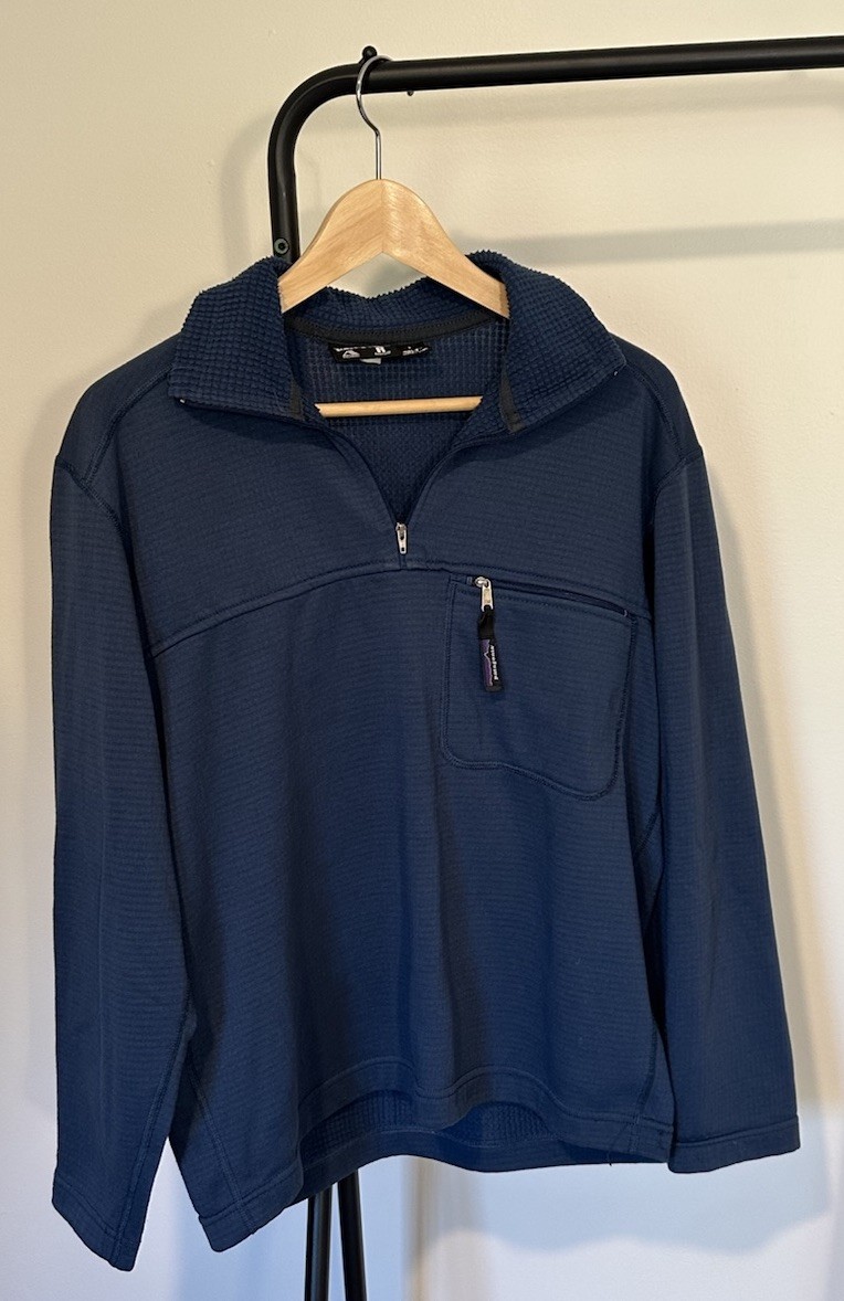Patagonia Regulator R1 Polartec 1/4 Zip Mock Neck Fleece Pullover Blue S gallery