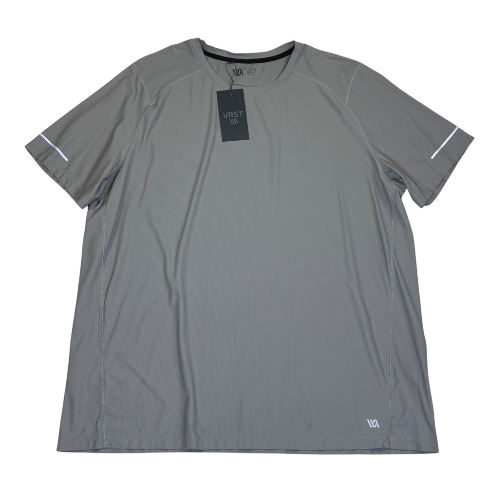VRST Mens XXL Run Tee Silver Shadow Grey Reflective Performance Shirt MAX100362
