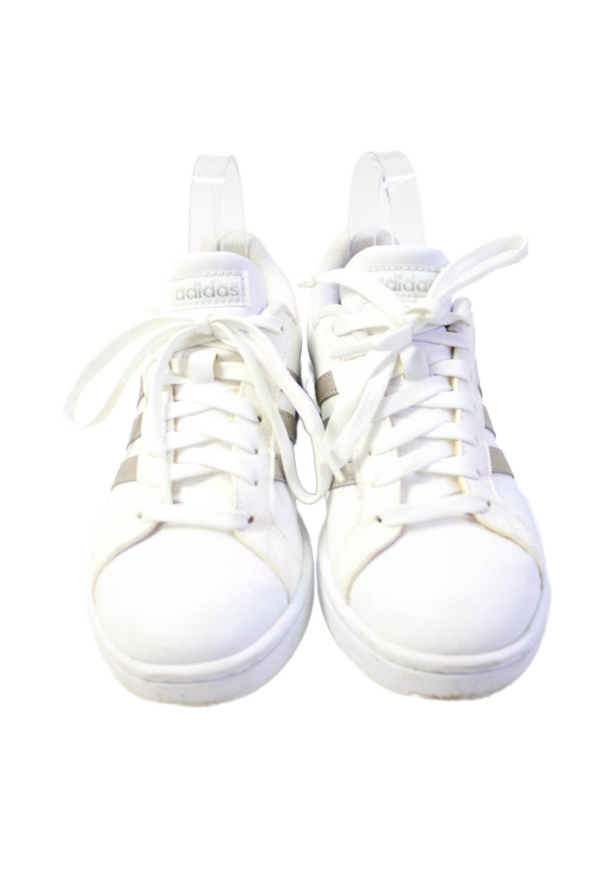 Adidas Womens Leather Cloudfoam Comfort Low Top Sneakers White Size 7 gallery