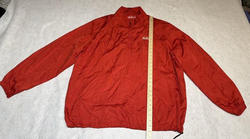 Budweiser Mens 1/4 Zip Pullover Windbreaker Long Sleeve Red Size 2XL gallery