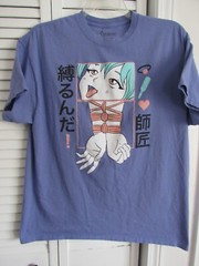 Spencer’s Anime Girl Short Sleeve Lavender Cotton T Shirt Size X Large