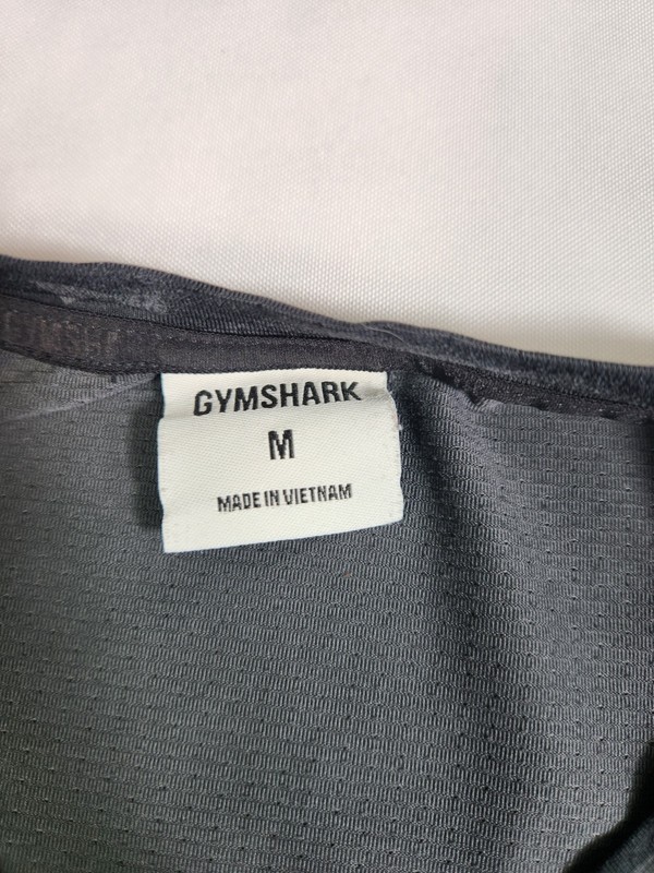 Gymshark Shirt Men's Med Black Gray Camouflage Short Sleeve Workout Training Gym gallery