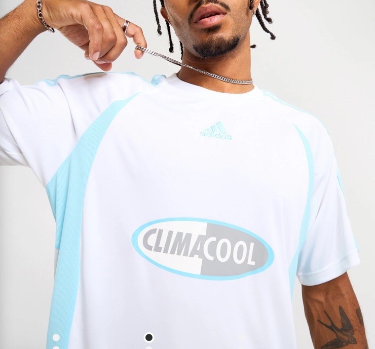 Adidas Men’s Climacool Jersey White / Blue Size Large KA5488 gallery