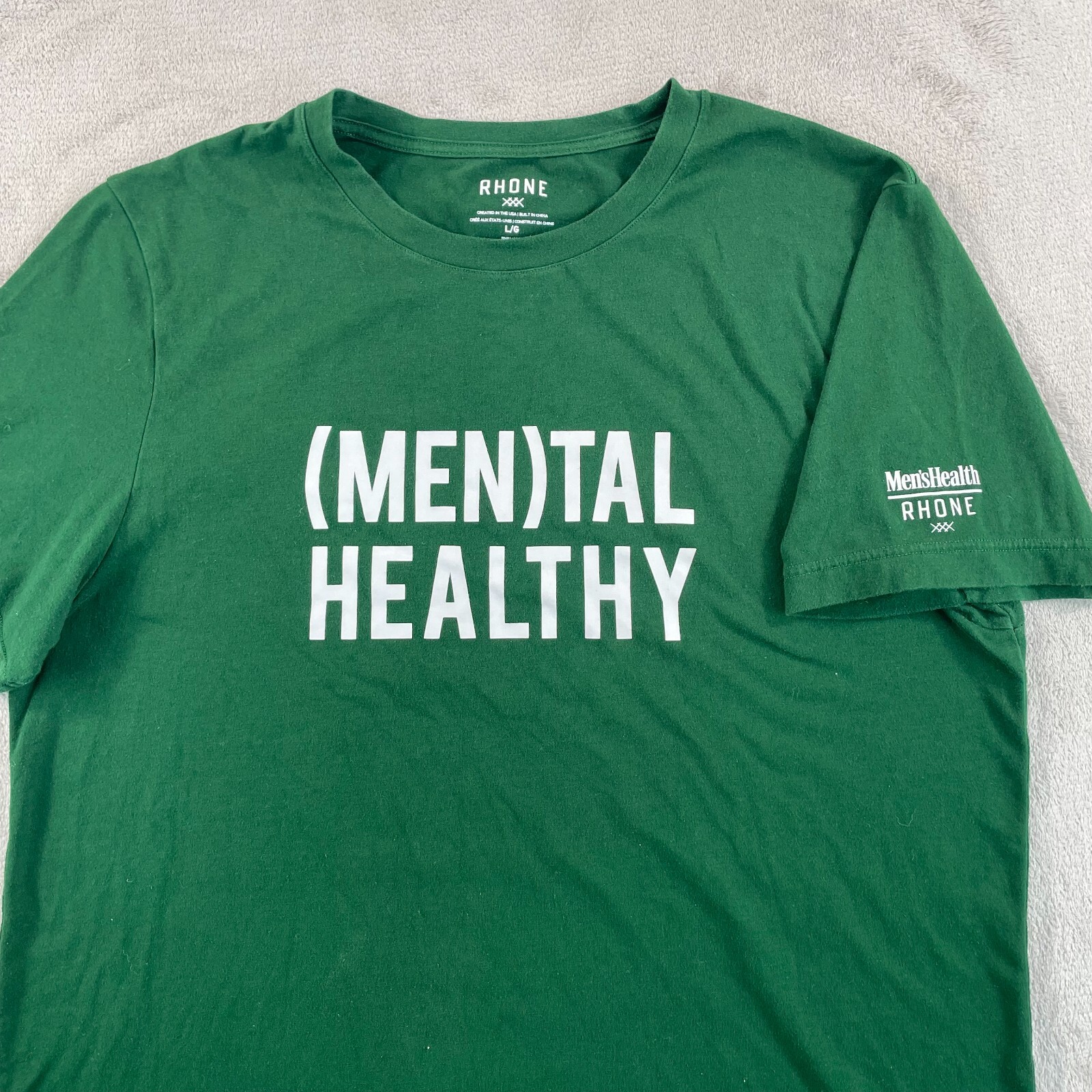Rhone Performance Athletic T Shirt Men Large Green Men Tal Healthy Short Sleeve gallery