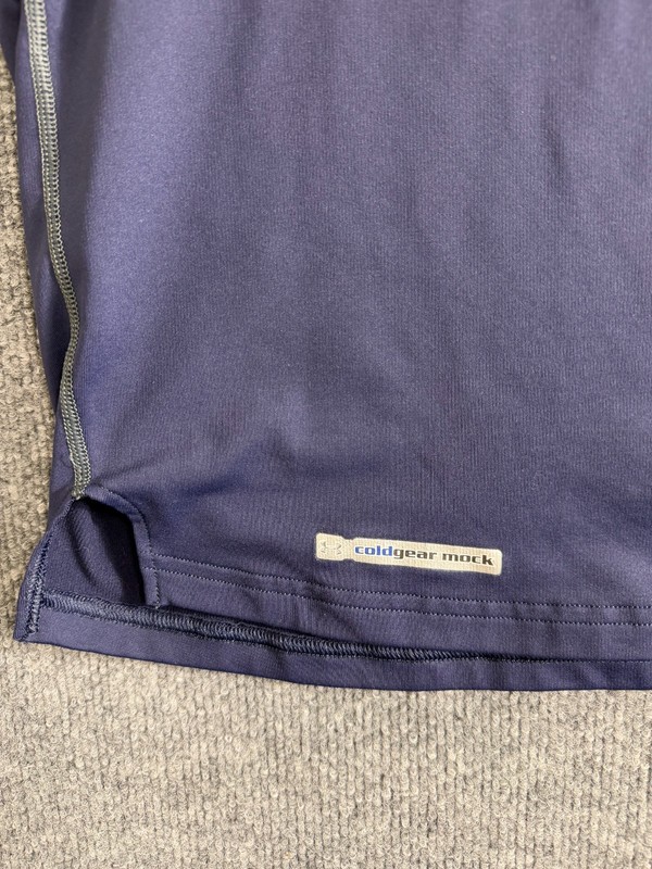 Under Armour ColdGear Mock Neck Fitted Long Sleeve Shirt Men’s Small Navy Blue gallery
