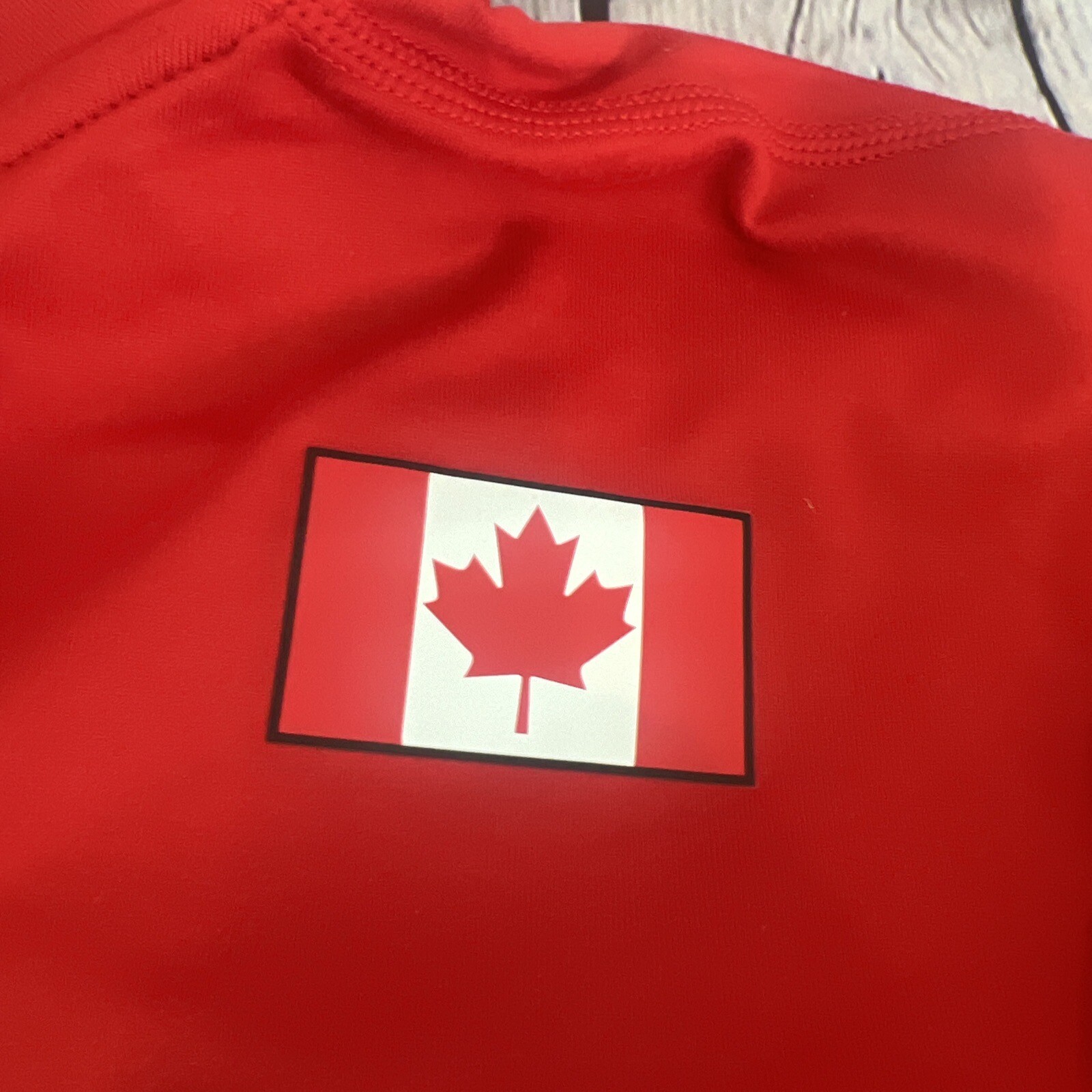 Nike Canada Team Issued 1/2-Zip Running Top Red 854172-611 Men’s Size M Medium gallery