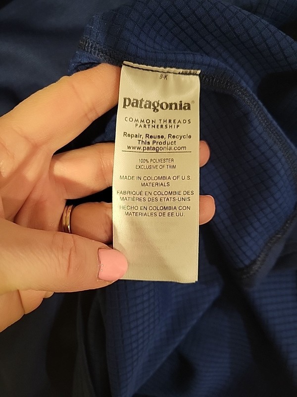 Patagonia Capilene Midweight Shirt Mens M Blue Thermal Long Sleeve Base Layer gallery