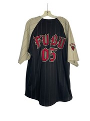 Vintage Fubu 05 The Collection Champion League Stitching Baseball Jersey Mens L