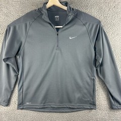 Nike Fitdry Jacket Men Large Gray Athletic Loungewear Gym Running Hiking Outdoor