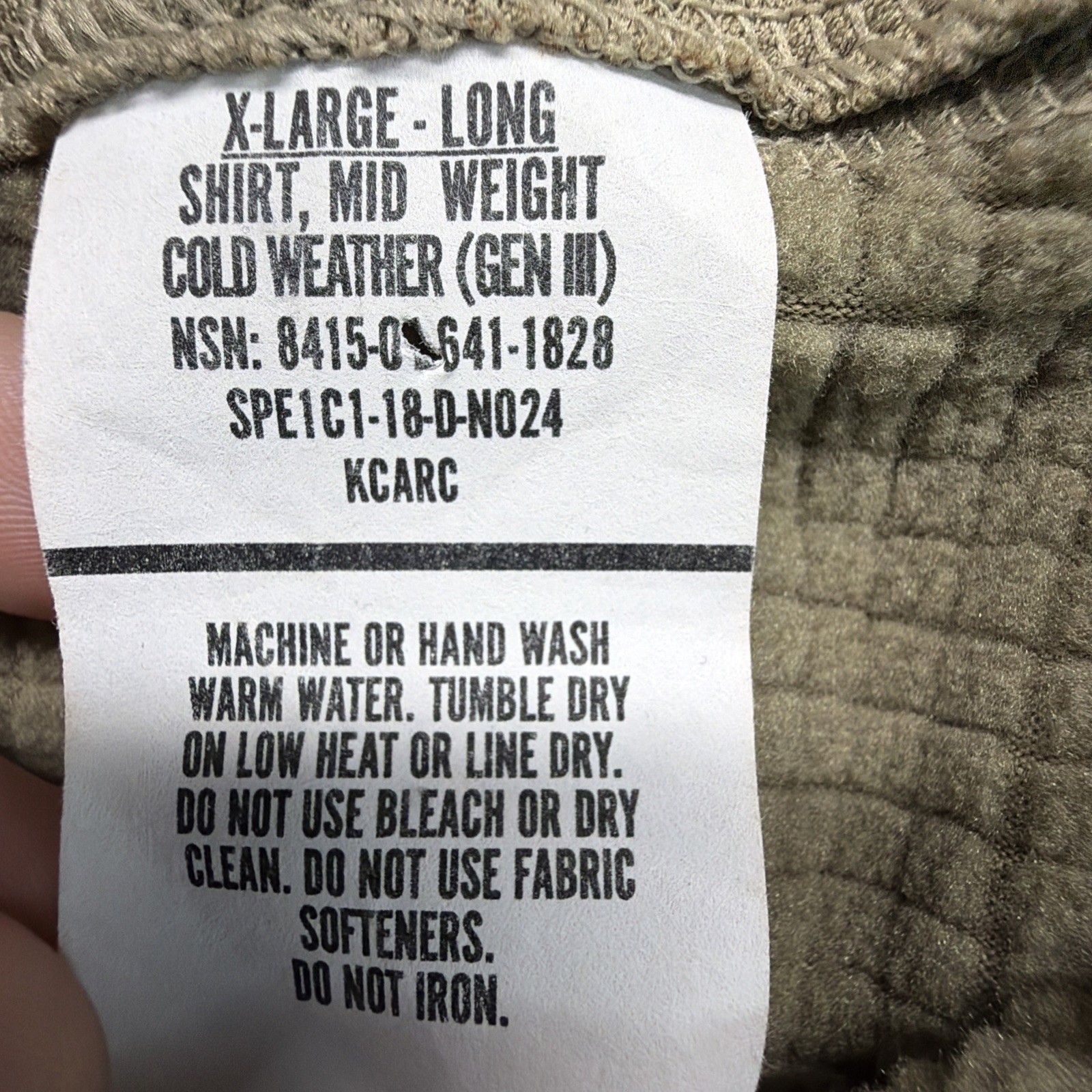US Army Gen 3 Mid Weight Cold Weather Shirt Men XL Long Tan Thermal Waffle gallery