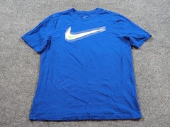 Nike Shirt Mens LT Blue Tee Short Sleeve Crew Neck T-Shirt Cotton