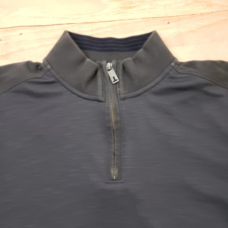 Ted Baker Pullover Shirt Mens Medium Gray 1/4 Zip Mock Neck Stretch Casual Adult gallery