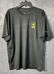 U.S. Army Physical Fitness Uniform T-Shirt Black Performance Mens Large