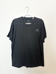 Adidas Freelift Mens Athletic Logo Shirt Size L Black Crew Neck Short Sleeves