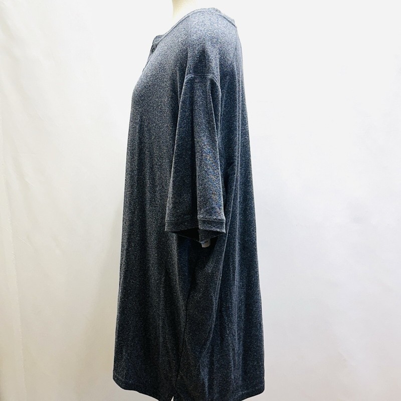 NEW APT. 9 Men Pullover Short Sleeve Crew Neck Partial Button Gray Shirt Sz 2XB gallery