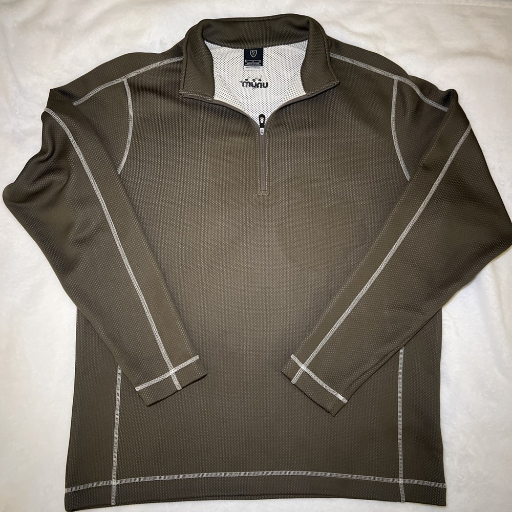 Nike Golf Mens 1/4 Zip Pullover Long Sleeve Dark Grey Size Large