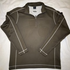 Nike Golf Mens 1/4 Zip Pullover Long Sleeve Dark Grey Size Large