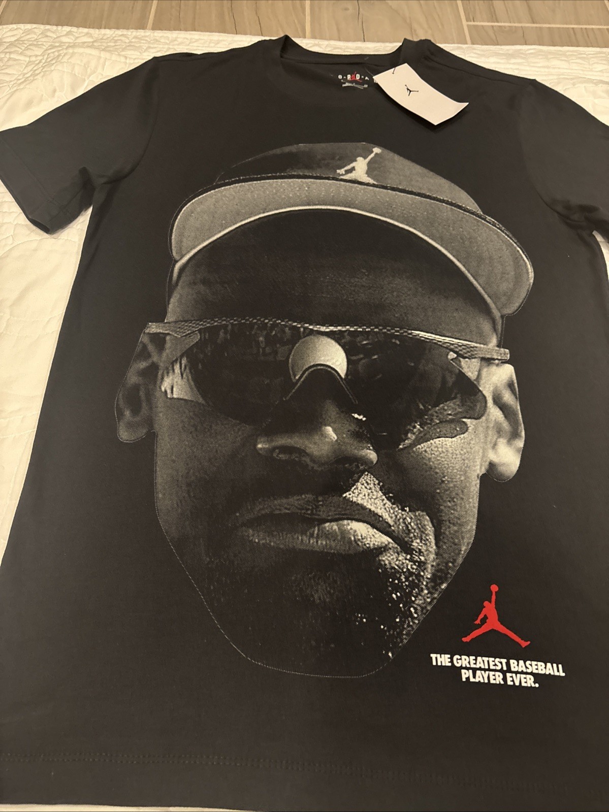 Jordan Small Diamond 45 Greatest Baseball Player Shirt Black NWT $42 gallery