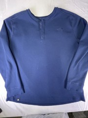 The North Face Shirt Mens 2XL Blue Waffle Thermal Henley Long Sleeve NF0A84FT
