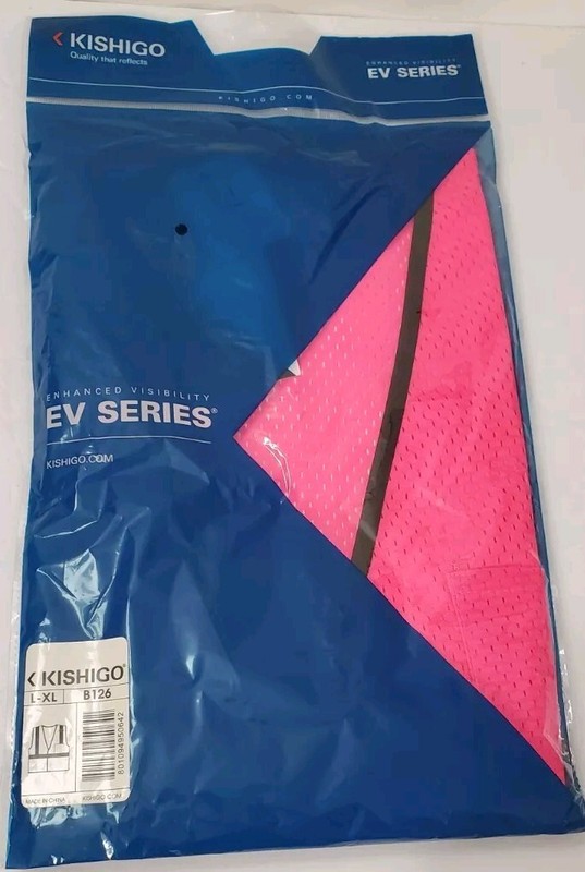Kishigo 100% Polyester EV Series Enhanced Visibility Non-ANSI Vest L-XL Pink gallery