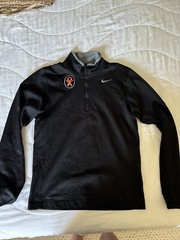 Nike Therma Fit Small Black Virginia Tech Half Zip Ribbon Patch