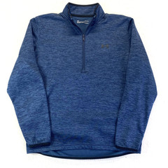Under Armour Quarter Zip Pullover Mens Large Blue ColdGear Fleece Outdoors