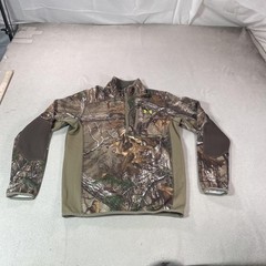 Under Armour Pullover Mens Small Camo Scent Control Quarter Zip Hunting Hunt Top