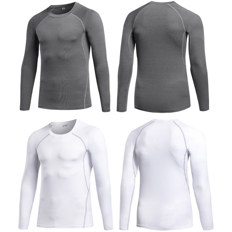 Men Stretch Long Sleeve Tops T-Shirt Running Athletic Activewear Sportswear gallery