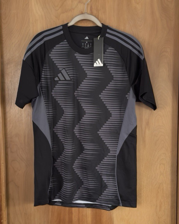 Adidas Men's Geometric Jersey Custom Print Gray Black Size M NWT gallery