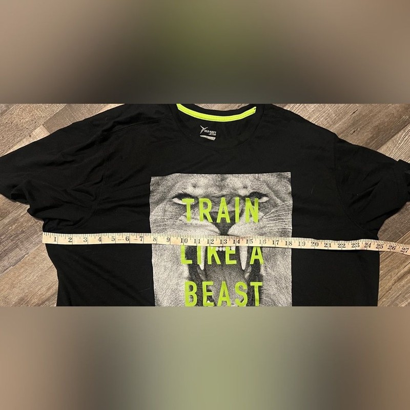 Old Navy T Shirt- Mens Active Go Dry ~Black Adult Size XXL gallery