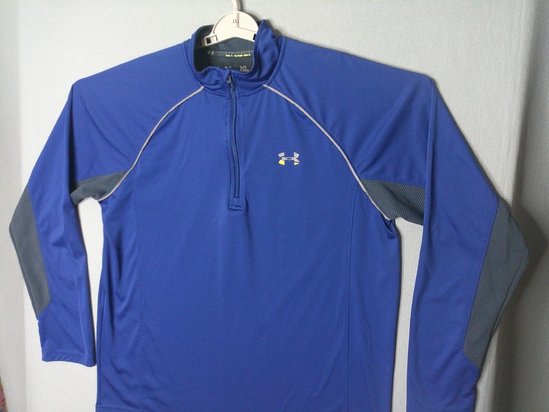 Under Armour Performance Pullover Men XL Blue Gray Breathable All Season 1/2 Zip gallery