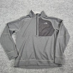 The North Face Pullover Mens Medium Gray 1/4 Zip Long Sleeve Hiking Top Athletic