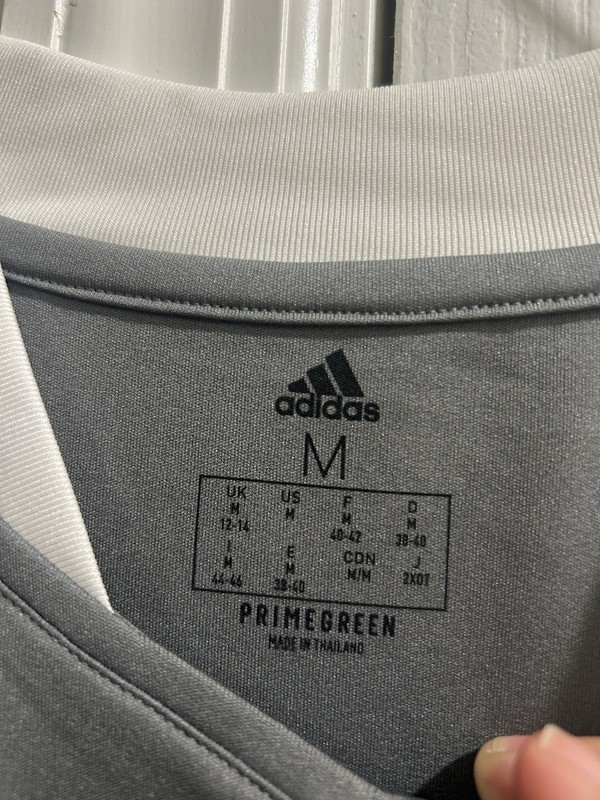 Adidas Primegreen Gray Soccer Training Jersey Shirt Men’s Medium M Aeroready gallery