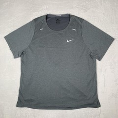 Nike Dri-FIT Rise 365 Running Shirt Mens 2XL Gray Short Sleeve Reflective