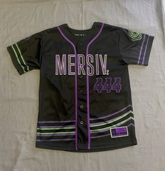 Mersiv Pretty Dark Loud Baseball Jersey Size S Black Purple Green 444 EDM Merch