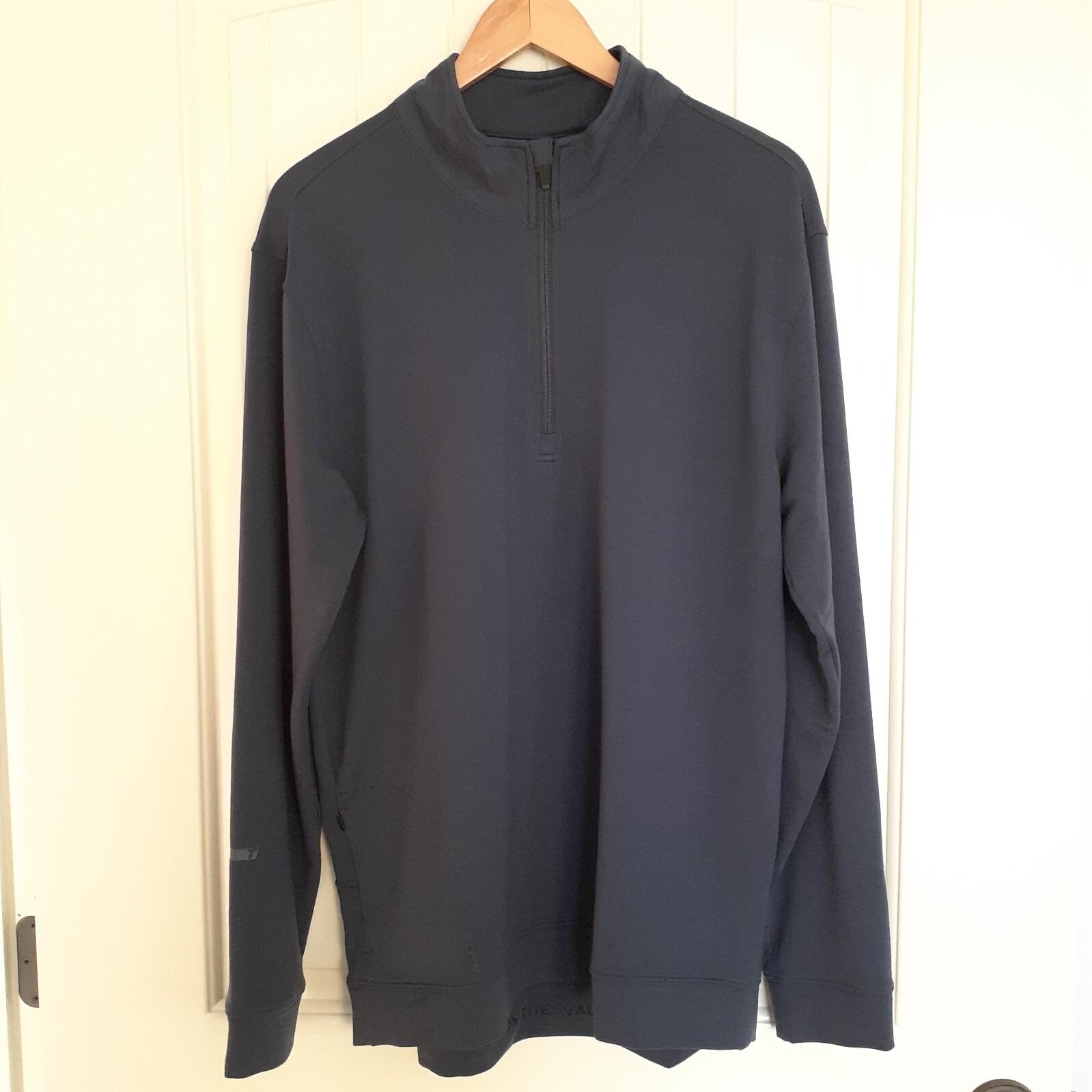 TRUE Men's All Day Quarter Zip Long Sleeve Shirt Navy Blue Size L gallery