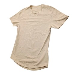 BYLT Premium Basics Drop Cut Lux Shirt Mens Medium Ivory Active Casual