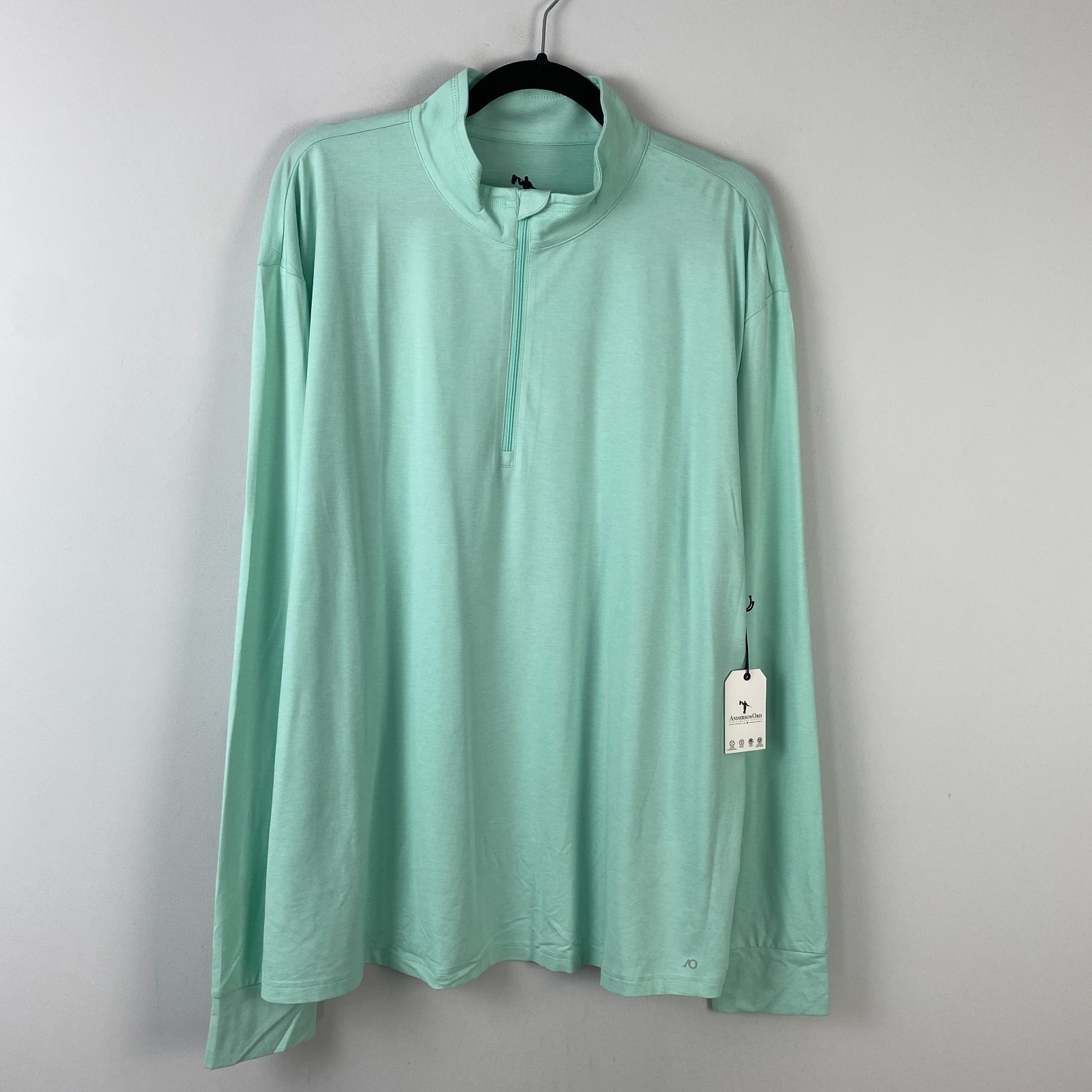 Anderson Ord Golf Hightower 1/4 Zip Pullover Mens XXL Mint Green gallery