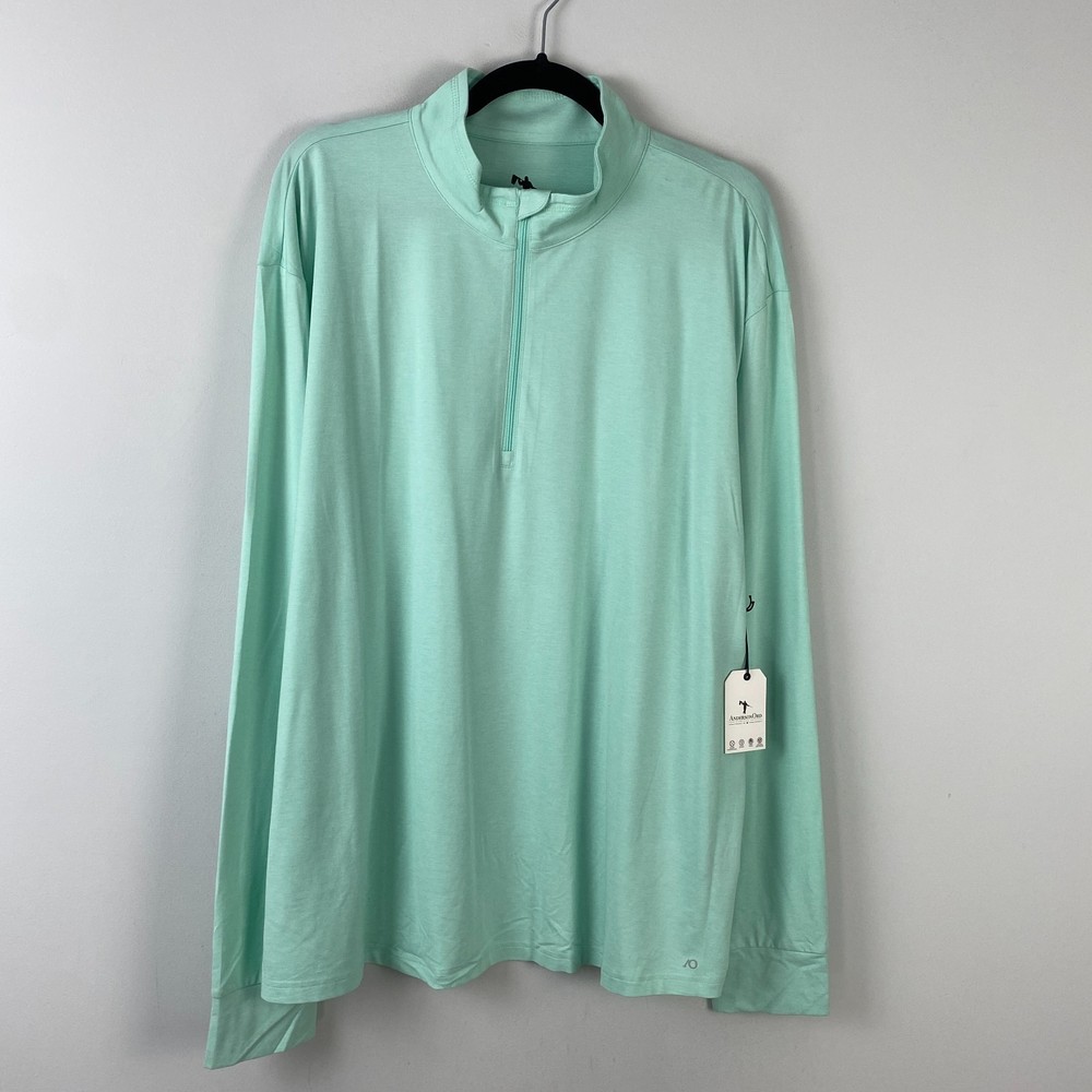 Anderson Ord Golf Hightower 1/4 Zip Pullover Mens XXL Mint Green