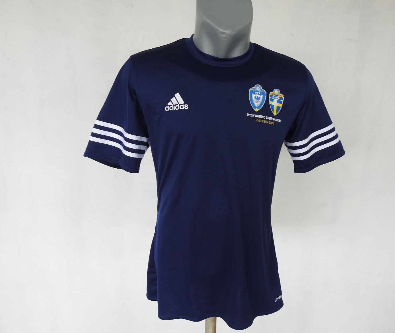 Adidas Mens Activewear Jersey Blue Sweden 2015 Nordic Tournament Shirt Size S gallery