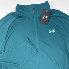 Under Armour Tech 2.0 1/2 Zip Teal Mens Large Long Sleeve Lightweight NEW