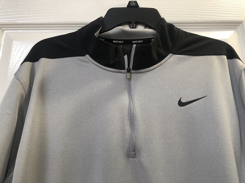 Nike Men’s Golf Dri-Fit Quarter-Zip Pullover - Gray and Black - Size XXL gallery