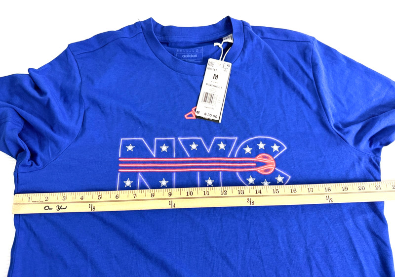 Adidas Tennis NYC Graphic T-Shirt Lucid Blue Men's Size Medium IW0147 gallery