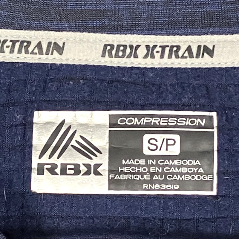 RBX XTrain Long Sleeve Compression Shirt Mens Sm Blue Activewear Workout #2586 gallery