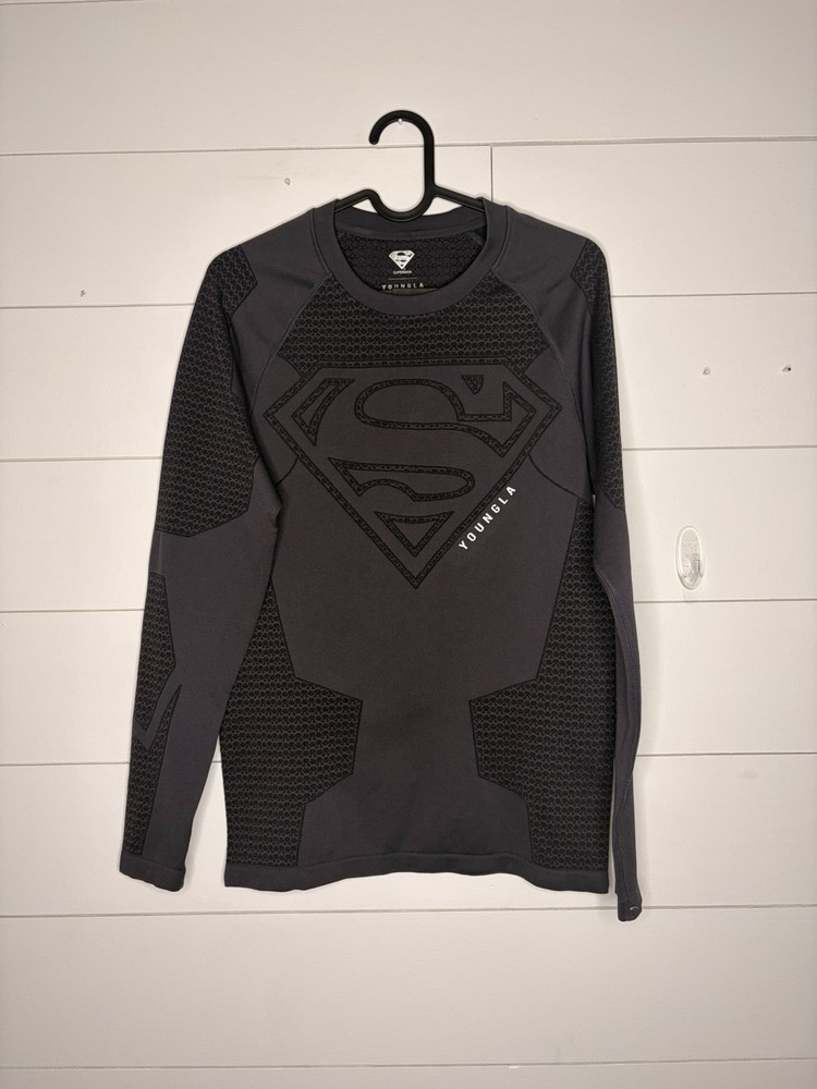 Young La Superman Compression T-Shirt Black, S Large YoungLA RARE SOLD OUT NWOT!