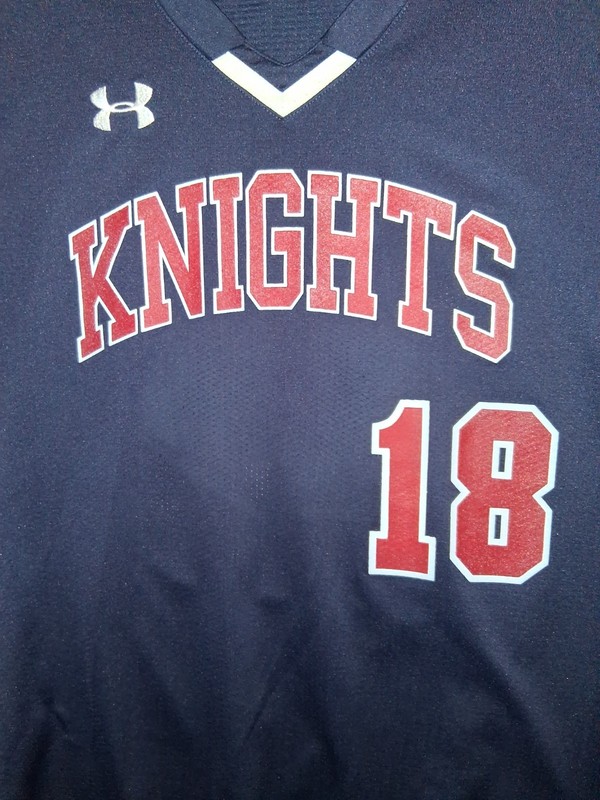 Under Armour Authentic "Knights" Soccer Jersey #18 Navy Blue Red White - Mens MD gallery